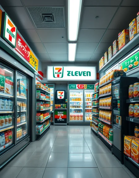 The interior of a Japanese 7-Eleven convenience store, brightly lit and impeccably organized. Shelves are neatly stocked with a variety of colorful snacks, including Japanese-exclusive chips, candy, and instant ramen with vibrant packaging. A refrigerated section displays an array of neatly arranged onigiri, bento boxes, and sandwiches, each with detailed labels. The drink section showcases an assortment of bottled teas, unique flavored sodas, and energy drinks in sleek, modern packaging. A small counter near the entrance features a steaming selection of freshly prepared oden in a glass display, emitting a warm, inviting aroma. The store's floor is pristine, with clear aisle markers and signs in both Japanese and English. A self-checkout kiosk and a cashier counter equipped with a digital payment system are visible in the background. Soft background music plays, adding to the welcoming atmosphere. The image is highly detailed and photorealistic, capturing the textures of product packaging, the glow of refrigerated displays, and the immersive experience of a Japanese convenience store.
<lora:SDXLFaeTastic2400:0.4> <lora:extremely_detailed:0.4> extremely detailed, <lora:Japanese_7-Eleven:1>,Japanese 7-3l3v3n, Masterpiece,best quality,hi res,8k,hi res,8k,award winning,(sharp focus, intricate, highly detailed),