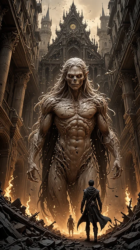 By Eugene Galien-Laloue and Takeshi Obata, polarized,An ancient Building, filled with forbidden knowledge, where scholars and sorcerers search for lost spells among the dusty tomes. Ghostly guardians patrol the aisles, ready to protect the secrets within. world in the style of the decaying empire of Würstreich, dark magic and grotesque creatures abound, inspired by Sean Aaberg's punk aesthetic, dark fantasy world combines grim landscapes with vibrant, colorful art, heroes skirmish monstrous foes in a setting where rebellion, decay, and mysticism intertwine, crafting a unique, immersive vibe, hyper detailed, professional poster art, bold lines, award winning, trending on ArtStation , (intricate details, masterpiece, best quality:1.4), looking at viewer, dynamic pose, in the style of nicola samori, (Use Dream Diffusion Secret Prompt), UHD <lora:Liquid_Fluid_Metal_XL_-_By_DICE:0.7>