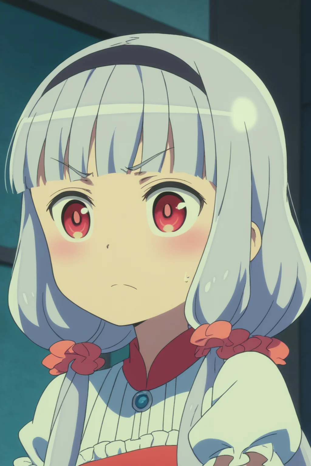 rating safe, score_10, score_8_up, score_7_up, score_6_up, uncensored, anime screencap, flat shadows BREAK kate hoshimiya, 1girl, upper body