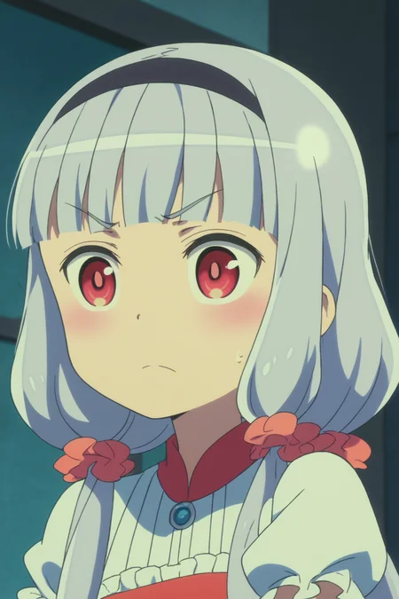 rating safe, score_10, score_8_up, score_7_up, score_6_up, uncensored, anime screencap, flat shadows BREAK kate hoshimiya, 1girl, upper body