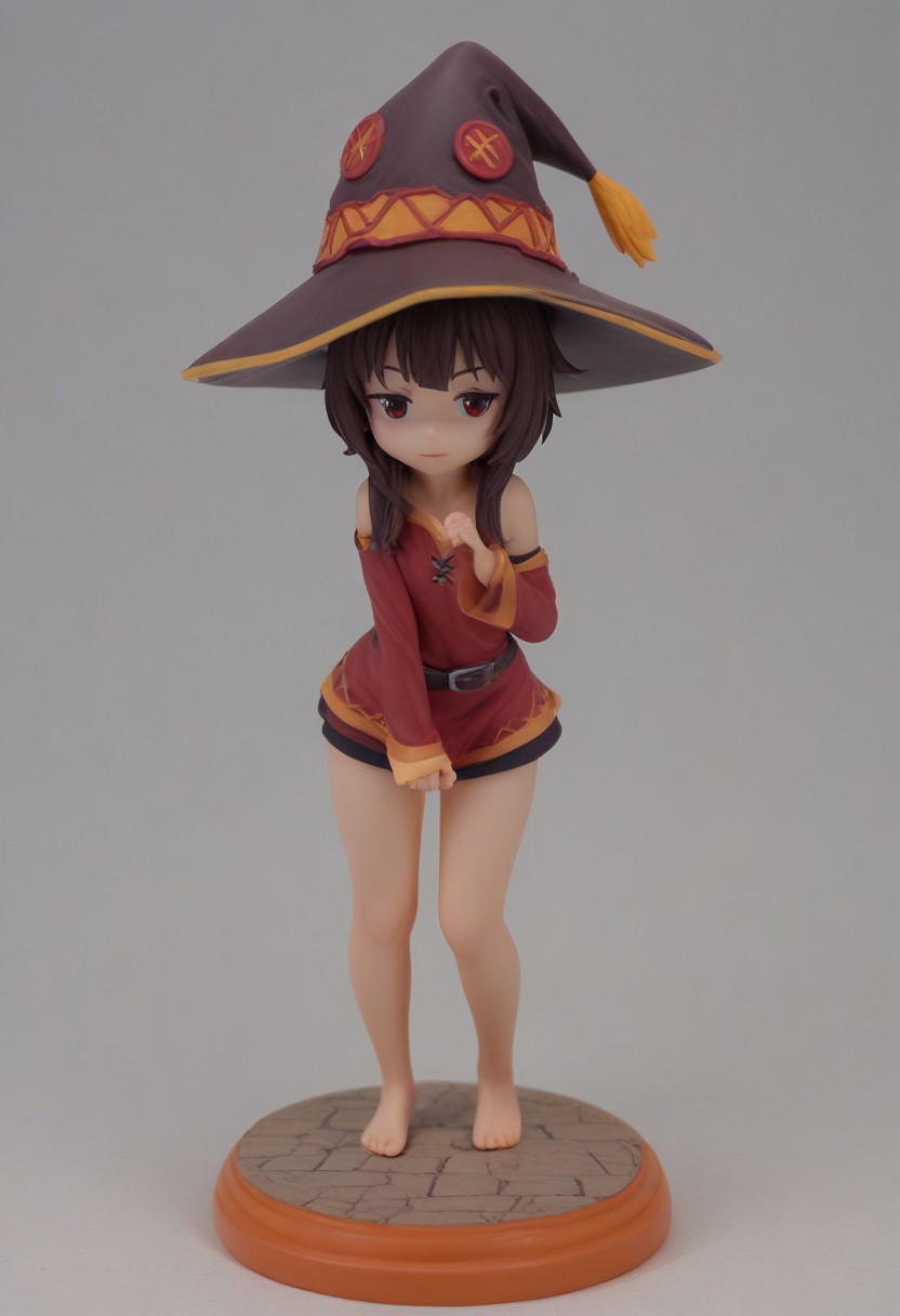 score_9, score_8_up, score_7_up, source_anime,  
 white background,megumin,
figure style,photorealistic,photo \(medium\),
