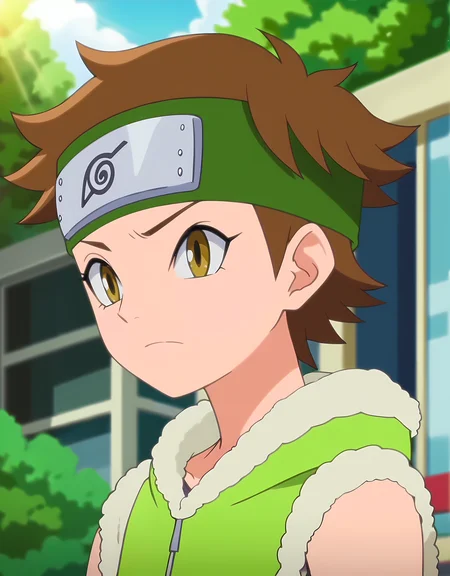 score_9, score_8_up, score_7_up, source_anime, anime coloring, anime screencap, megami magazine, sunlight, izunowasabi, casual clothing, headband, detailed eyes, standing, <lora:IzunoWasabi:0.7>