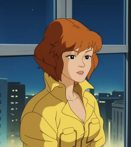 score_9, score_8_up, score_7_up,
apriloneil, yellow jumpsuit, 1girl, city background, night, windows, skyscraper, retro_artstyle, cartoon, source_cartoon, lowres, 1990s_(style), <lora:April_ONeil:1>