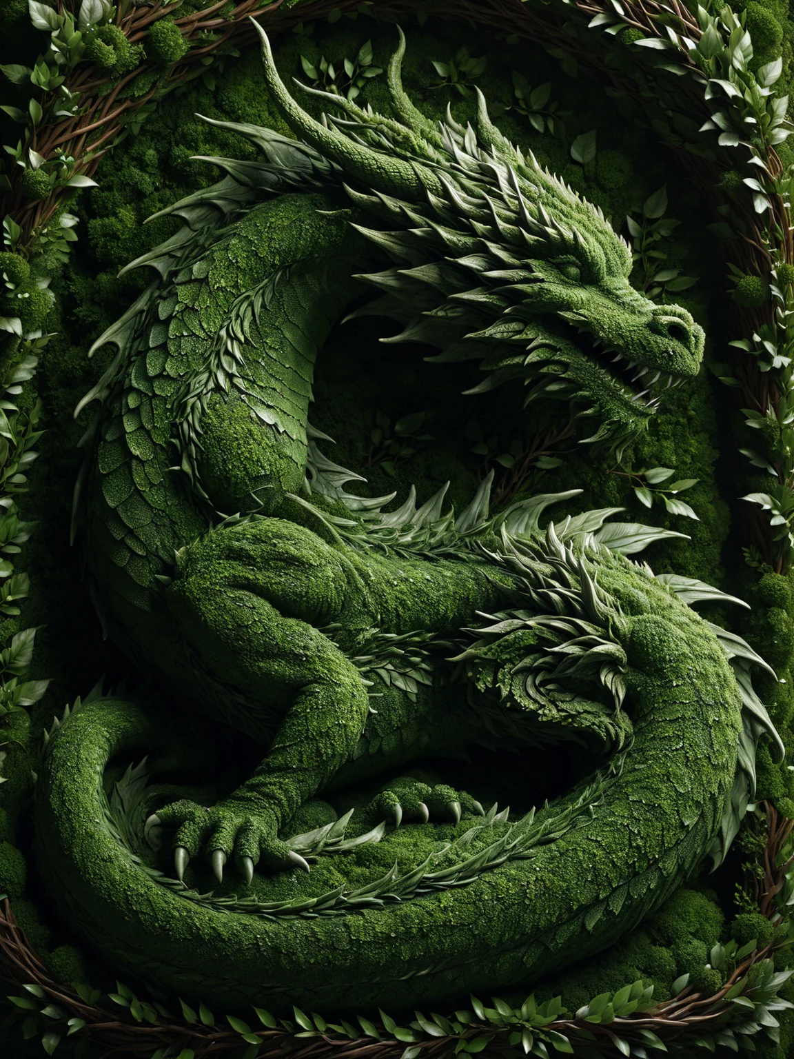 mad-hecke dragon sleeping <lora:Hedge_Row_SDXL:0.7>, (masterpiece:1.2), best quality, (hyperdetailed, highest detailed:1.2), high resolution textures