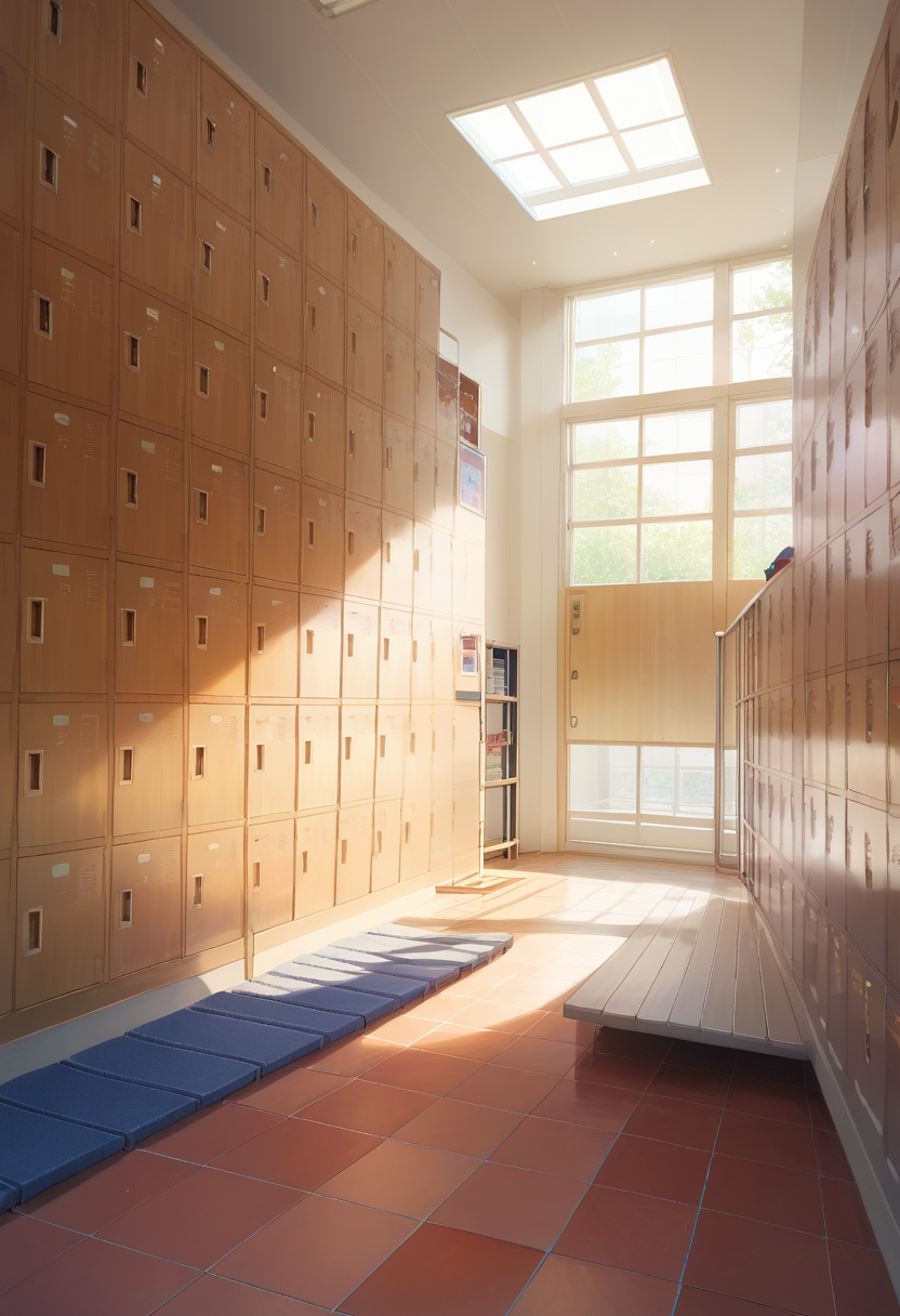 score_9, score_8_up, score_7_up, rating_safe, masterpiece, best quality, absurdres, unity 8k wallpaper, official art, official style, source_anime, uncensored, game cg, megami magazine,
getabako, scenery, locker, indoors, school, window, hallway, ceiling light, sunlight, ceiling, tiles, reflective floor, tile floor, door
 <lora:gakkou_getabako_PONY_V1:1>