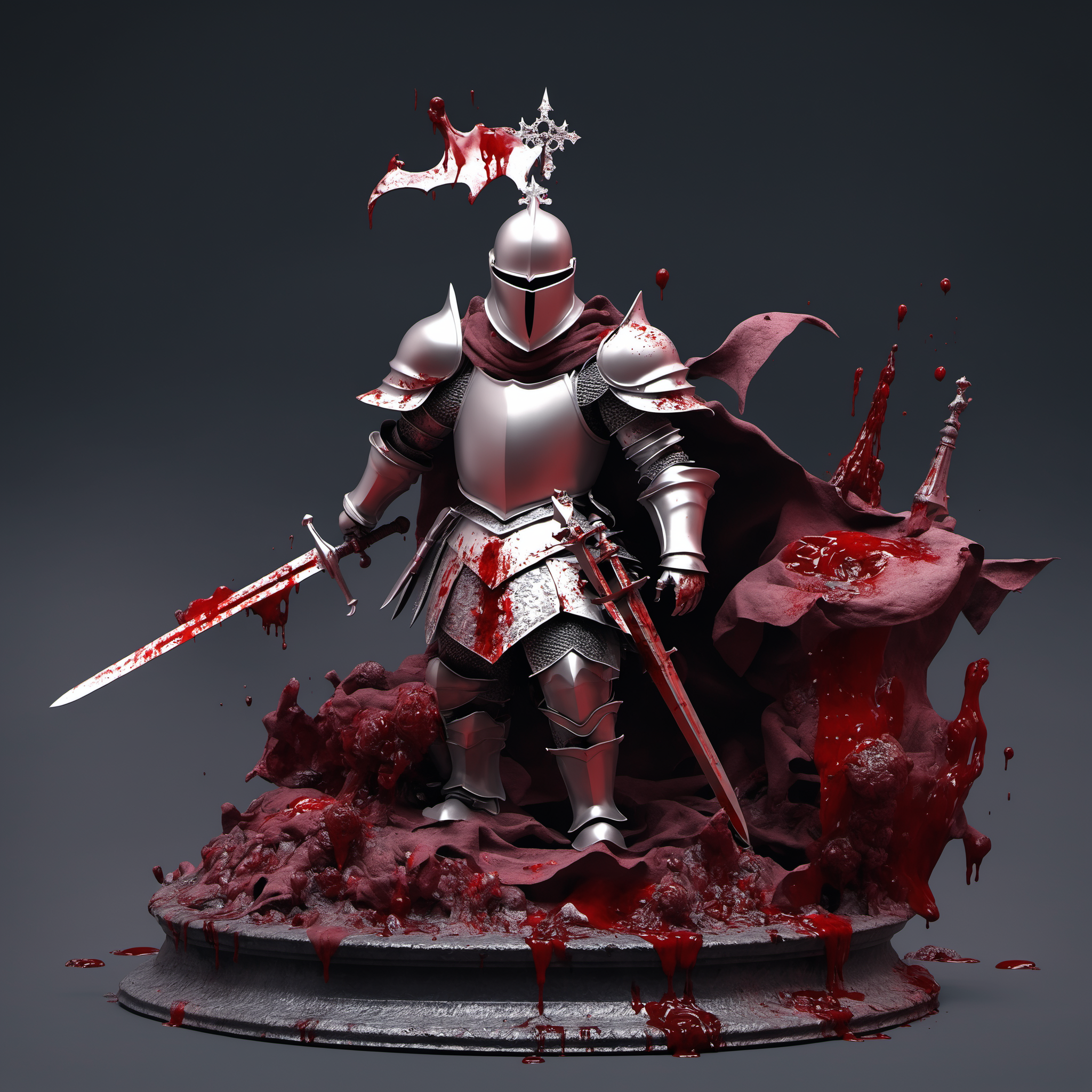 <lora:[XL]DOLL:1>A knight covered in blood