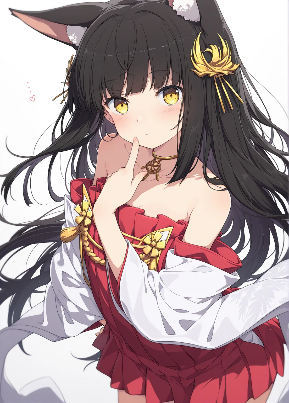 <lora:nagato_IL_v1.0:1>,nagato \(azur lane\),hakama,(ogipote:0.8),looking at viewer,white background,, masterpiece,best quality,
