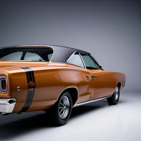 high-resolution 8k realistic photograph of a 68DodgeXL, studio lighting, rim lighting, shallow depth of field, <lora:68DodgeXL:0.85>