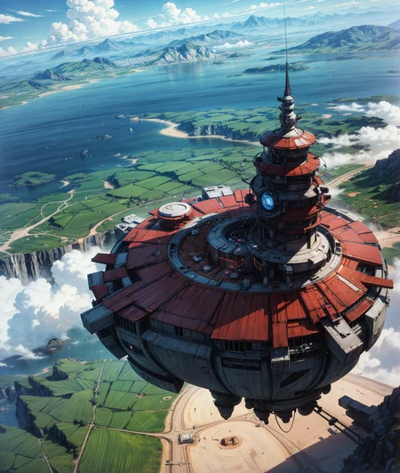 ultra-detailed graphic novel illustration of a fantasy landscape,
aerial view of a scenery,
(black-steel:1.1) alien space-base-flying-sauser in clouds, neon lights on flying-sauser, mountains sea below,
BREAK,
MASTERPIECE, BEST QUALITY, HIGHLY-DETAILED, INTRICATE DETAILS,
HIGH-RES, 4K, SHARP FOCUS, SMOOTH SHADING,
<lora:detail tweaker 90 CA 15:1.2>, <lora:noiseOffset v2 epi 15:1>,