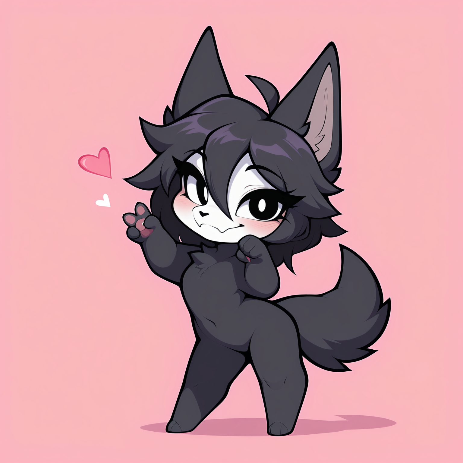 <lora:Mal0Illust:1> mal0, chibi, cute, pink background, cute pose, v sign,, masterpiece, best quality, newest, absurdres, highres, very aesthetic,