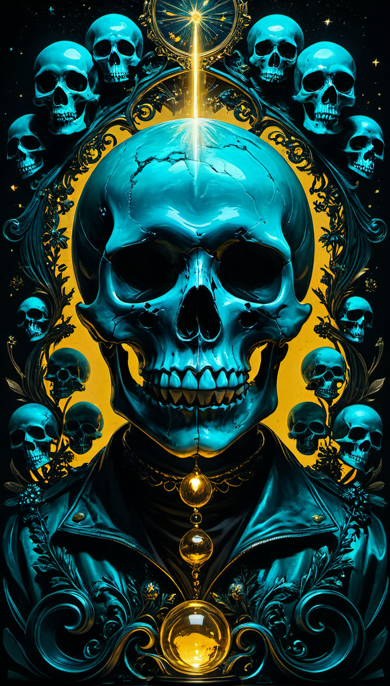 breathtaking impress me by creating an award-winning photograph exploring an original and unconventional theme that captivates and amazes the viewer. many tiny glowing skulls,multiple skulls,otherwordly setting,astral planes,Push boundaries of traditional concepts,infusing the image with creativity and wonder,leaving a lasting impression on those who behold it,32K,absurdres,add excessive amounts of detail that enhance the theme of the image,display creativity with the choice of subjects and objects, glow effects, godrays, Hand drawn, render, 8k, octane render, cinema 4d, blender, dark, atmospheric 4k ultra detailed, cinematic, Sharp focus, big depth of field, Masterpiece, colors, 3d octane render, 4k, concept art, trending on artstation, hyperrealistic, Vivid colors, extremely detailed CG unity 8k wallpaper, trending on CGSociety, Intricate, High Detail, dramatic