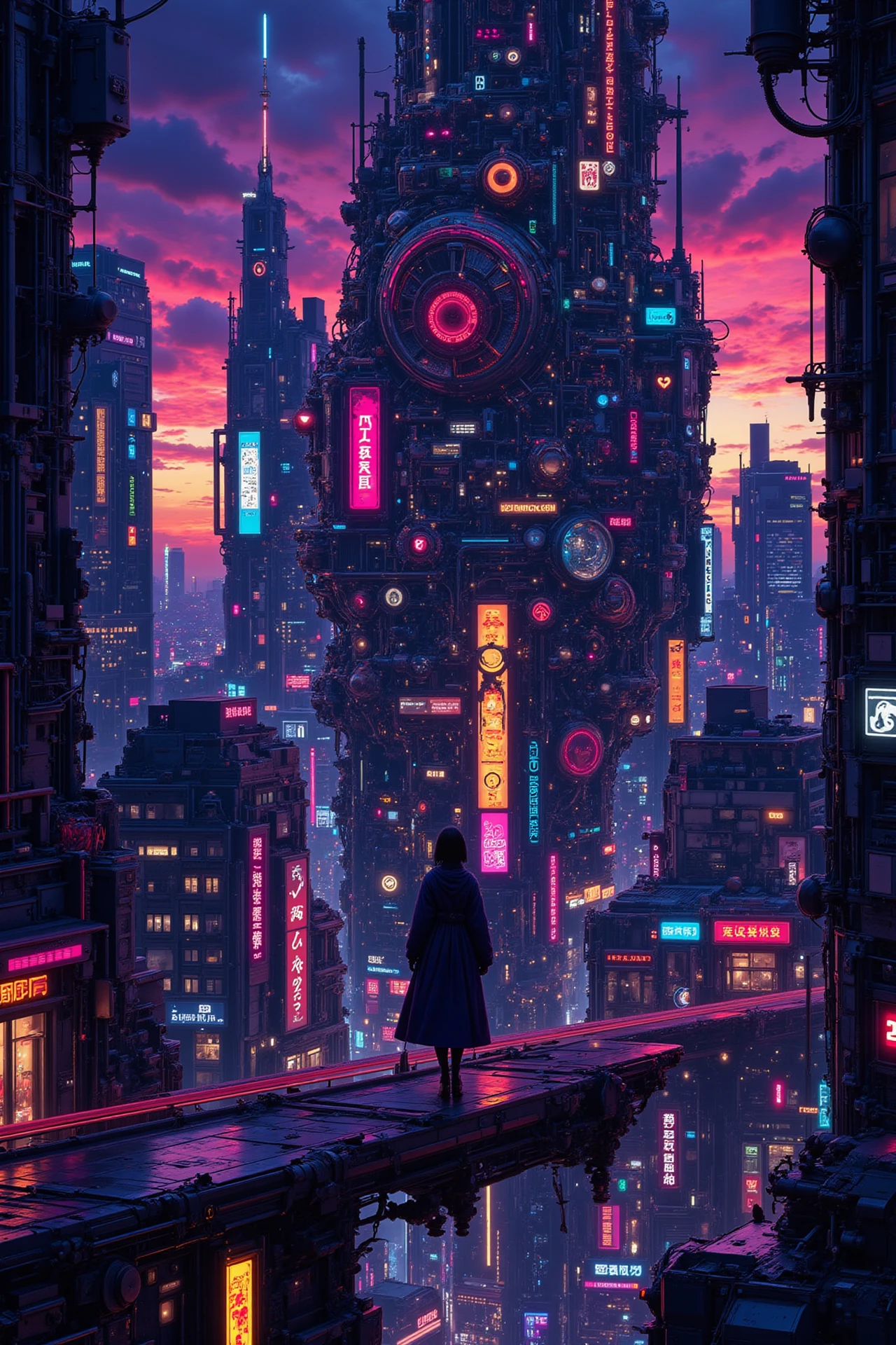 floating city beautiful  landscape, dusk, woman, very intricate, very detailed, sharp, bright, colorful, <lora:Hand v2:0.5> <lora:Anti-Blur:1><lora:Insane Detail Slider:0.25>  <lora:flux.1_lora_flyway_Epic-detail_v2:0.3> <lora:fluxenhancer:0.25> <lora:Neurocore Anime Cyberpunk v2.0:1> A digital artwork in the style of cknc <lora:abyss-neon:0.6> bo-neon
