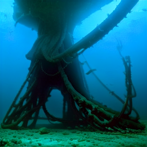 Deep sea giant squid
