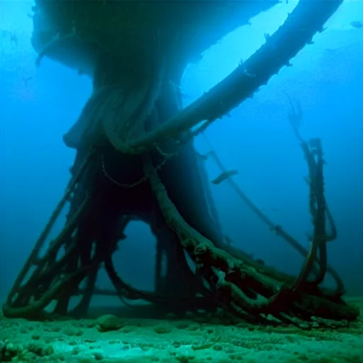 Deep sea giant squid