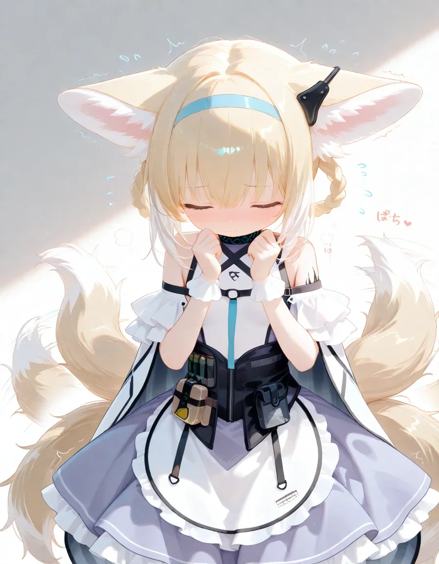1girl, suzuran \(arknights\), tail wagging, afterimage, embarrassed, facing down,
very awa, masterpiece, best quality, amazing quality, absurd res, hi res, highres, <lora:NoobV065sHyperDmd:0.3> <lora:naitian_epoch_12:0.8>