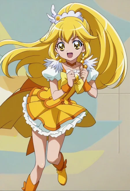 rating questionable, detailed background,yellow hair,yellow eyes,long hair,shiny skin, <lora:curepeace.pony:1>, curepeace,,,,,,,,,,,,,,,,,anime coloring, anime screencap, 1girl,Solo ,, anime,,,,official art, Uncensored ,Unedited ,,,,,,,,,,,,, ,,
