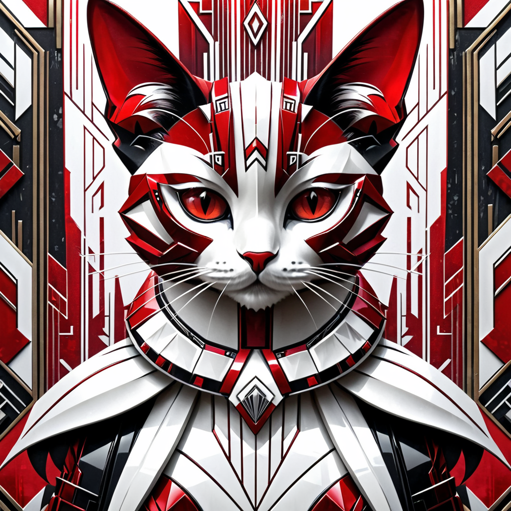 masterpiece,high resolution,
 ,<lora:art_deco-v4-xl-8:0.8>,
,art deco,artdeco_v4,
3d,poster,cat,cyberpunk,red and white