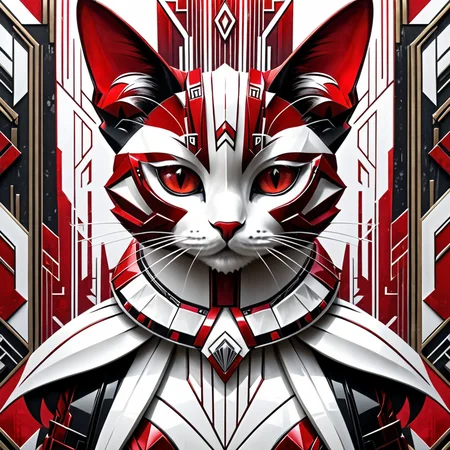 masterpiece,high resolution,
,<lora:art_deco-v4-xl-8:0.8>,
,art deco,artdeco_v4,
3d,poster,cat,cyberpunk,red and white