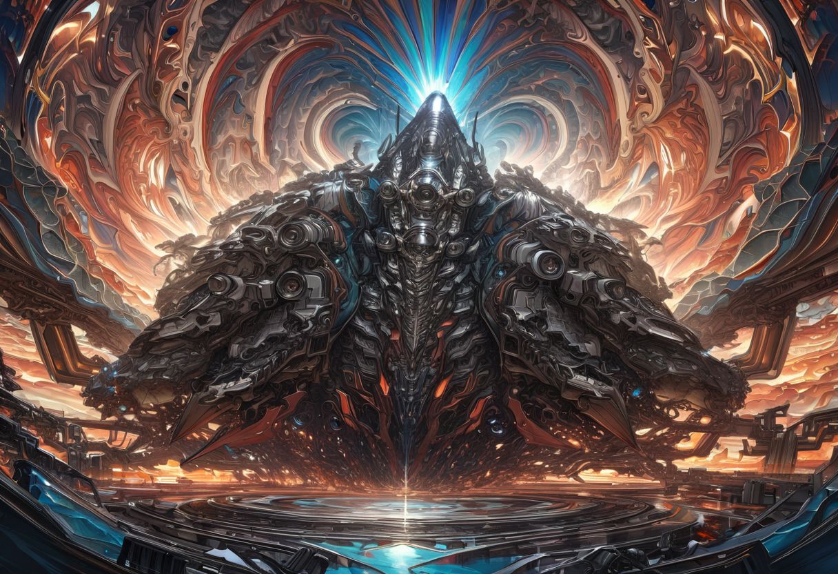 (garden of words anime wonderful quality:1.5) Biomorphic, tesselation, elaborate, extremely fractal splashing artwork, Hyper realistic, lifelike, resonances, fantastically intricately detailed line work complex cartoon, Mech, mecha_Octopus , meecenary, vibrant gunslinger, cowboy octopus, insanely detailed, interesting, experienced, beautiful, highly refined highly detailed, bounty_hunter, psychedelic, insane, visionary, transcendence, deeply emotional, Envisioned , Env1sioned, IBG, oil painting