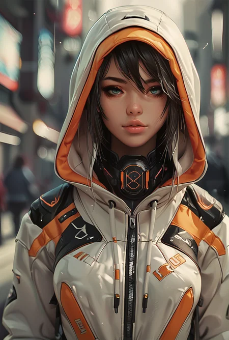 score_9, score_8_up, score_7_up,score_6_up, score_5_up, score_4_up,  BREAK
techwear,  <lora:TechWearPony:0.8>,
 1girl, solo, looking at viewer, hood, blurry background,  lips,front view,portrait