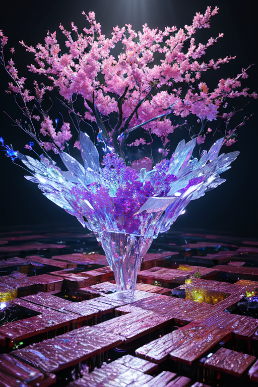 (otherworldly), highly insanely detailed, masterpiece, top quality, best quality, highres, 4k, 8k, RAW photo, (beautiful and aesthetic), (flower, falling petals, petals on liquid, petals, cherry blossom:0.8), 
minute setup,  monitors,pallet forks,transistors,metallic accents,  morse code,  crystalline, (fantasy world)