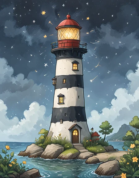 novuschroma57 style cartoon To the Lighthouse <lora:FaeTastic Details:1> <lora:sdxl_lightning_8step_lora:1> <lora:novuschroma57 style_simple:1>