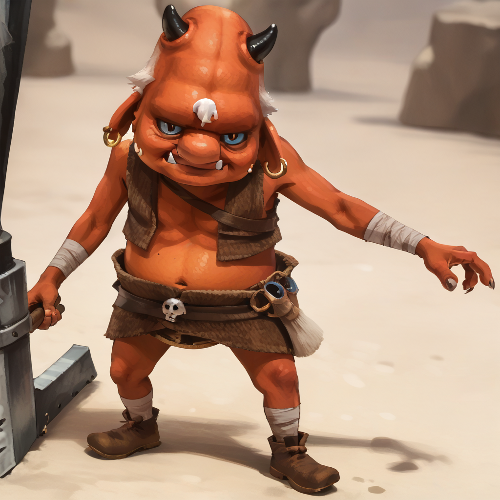 score_9,score_8_up,score_7_up,score_6_up,score_5_up,score_4_up,rating_safe,<lora:ss_bokoblin:1>,ss_bokoblin,horns,weapon,solo,red skin,