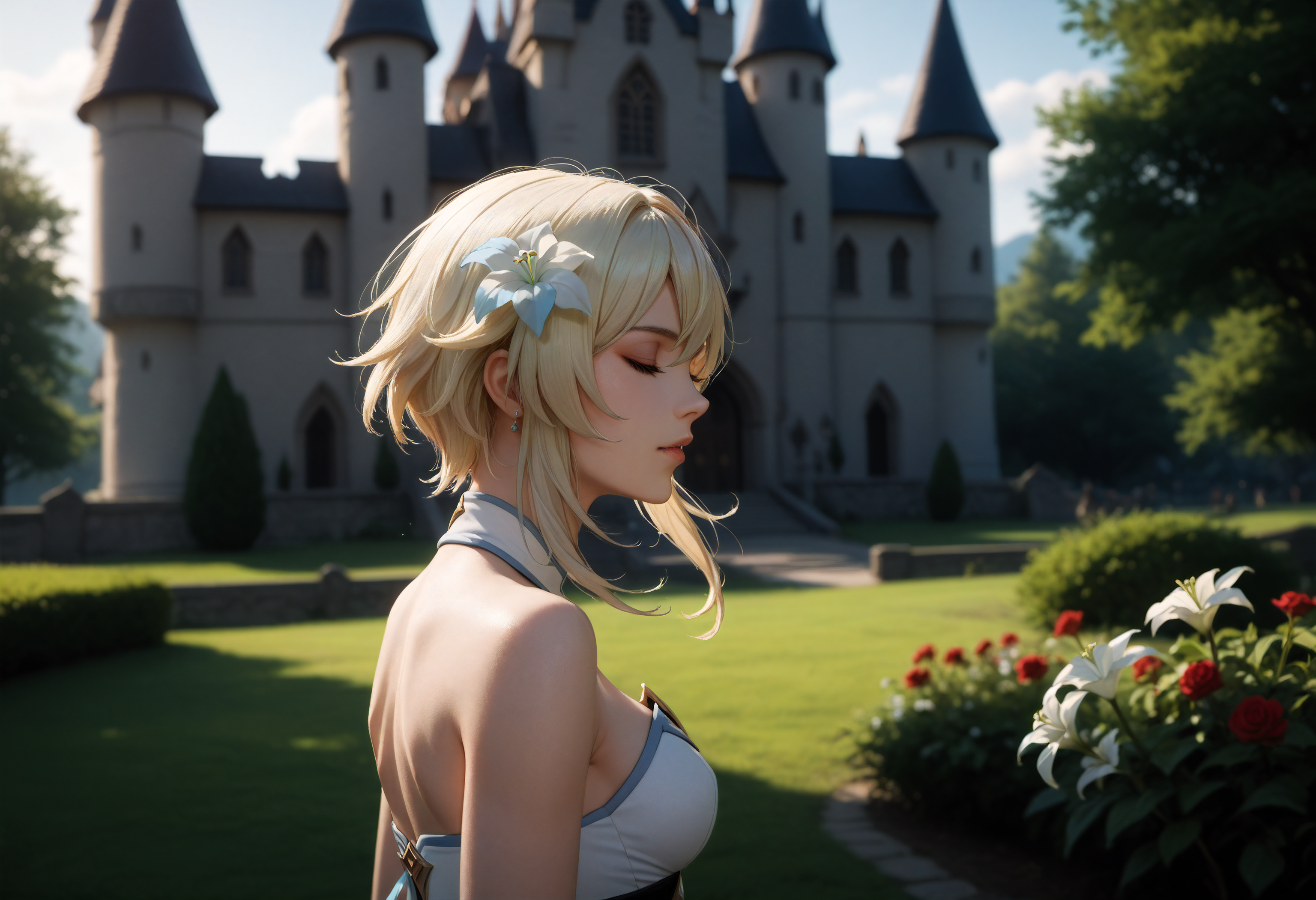 score_9, score_8_up, score_7_up, 1girl, lumine_\(genshin_impact\), genshin_impact, closed eyes, arched back, vampire castle, outdoors, cartoon, d0f_v2.safetensors, <lora:test\d0f_v2.safetensors:1.0>
