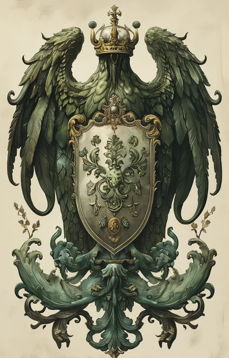 masterpiece,best quality,<lora:tbh227-sdxl:0.9>,illustration,style of Coat of Arms,Cthulhu