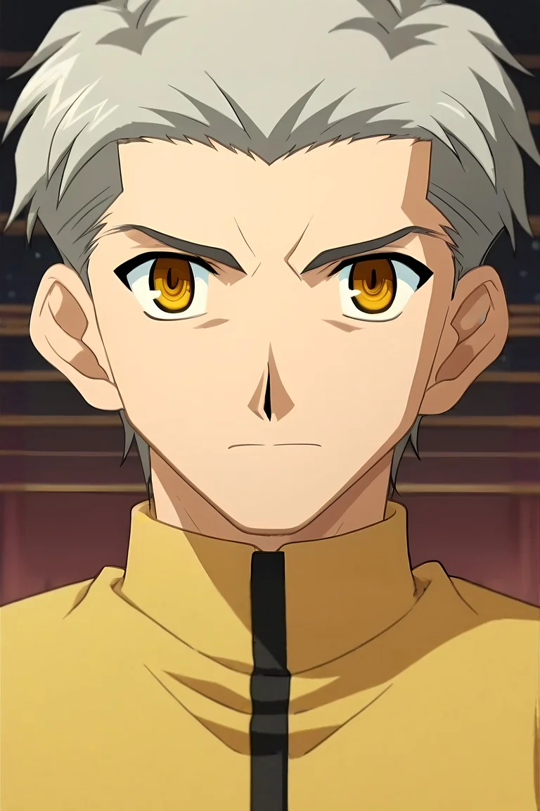 score_9, score_8_up, score_7_up, , anime screencap, rating_safe, intricate details, looking at viewer, , 1boy, male focus, amber eyes, gray hair, tousled hair,, solo, symmetry, las vegas, casino, noon, arms at sides, nervous, <lora:fsn_style_pony:1.22>, fsn_style, , <lora:sdxl_lightning_8step_lora:1>