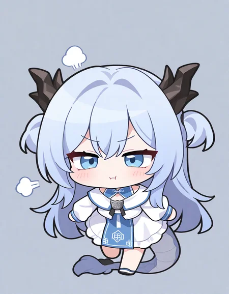 1girl, solo, longwu, longwu\(xinchun\), :t, pout, :i,
chibi, very awa, masterpiece, best quality, amazing quality, absurd res, hi res, highres, <lora:ER_SD:1> <lora:longwu:1>