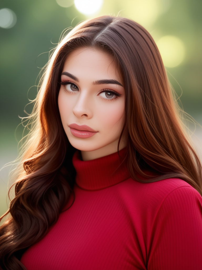 score_9, score_8_up, score_7_up,Al3x4Scout, Alexa Scout,  <lora:Al3x4Scout-pony:1>
 1girl, makeup, big lips, long hair, bobbed hair, red sweater portrait, solo, looking at viewer, bokeh, focus, film, velvia, artistic, best quality, photograph, focus