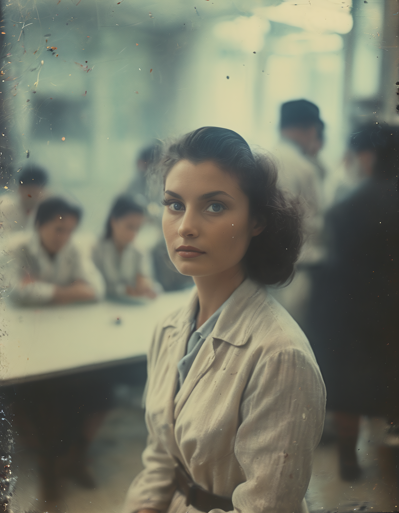 35mm vintage photo of a nurse in a field hospital, bokeh, 4k, uhd, masterpiece