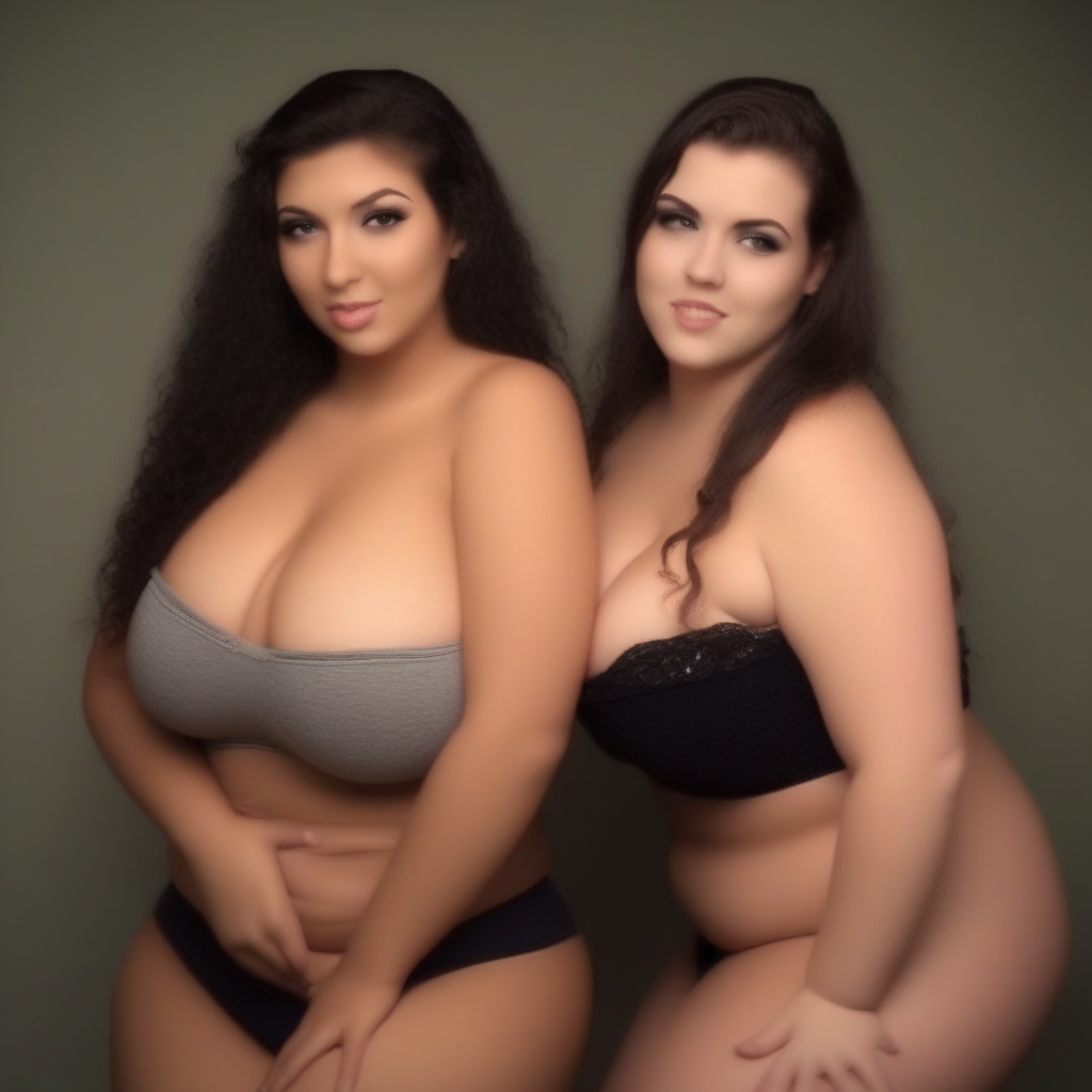 2girls sexy voluptuous and curvy are