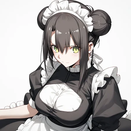 <lora:Takeuchi_Takashi_PonyXL_style_v01:1>
<lora:agent.pony:1>
score_9 , score_8_up , score_7_up , source_anime , 
masterpiece , best quality , ultra-detailed , 
BREAK
agent \(girls' frontline\), maid
1girl , woman , huge breasts , light smile , light blush , ((jeanne d'arc (fate)):0.5)  , 
long black hair  , maid dress ,  
view straight on