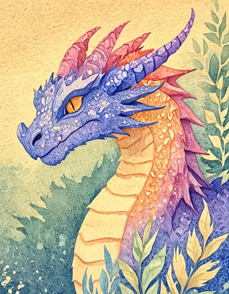 novuschroma75 style watercolor dragon <lora:novuschroma75 style:1>, <lora:sdxl_lightning_8step_lora:1>