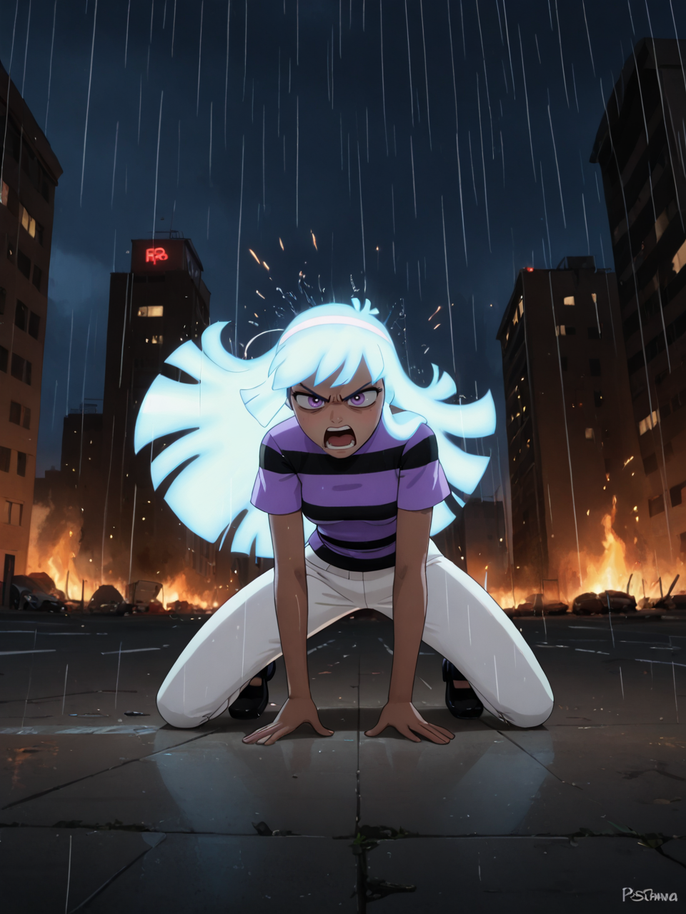 score_9, score_8_up, score_7_up,  score_6_up, BREAK, PowBlisstina, angry, screaming, purple eyes <lora:Blisstina:1>
