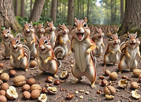 a epic battle with an army of chipmunks charging a group of walnuts
<lora:Napoleonic_Battle_SDXL:0.8>