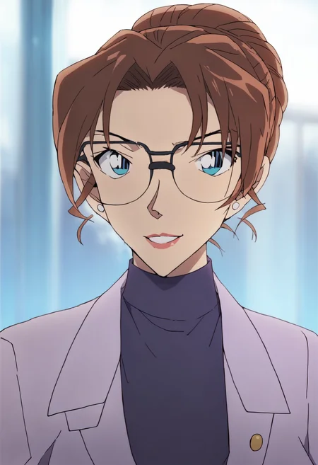 score_9, score_8_up, score_7_up,score_6_up,
((1girl,solo,Portrait,front view,milf,)),
Kisaki Eri,short hair,blue eyes, single hair bun,glasses,professional, elegant, detective, poised, confident,blue suit,pencil skirt,
smile,
(blurry background, ),
<lora:PONY_Eri_Kisaki_-_Origin_Version_Anime_Detective_Conan:1>