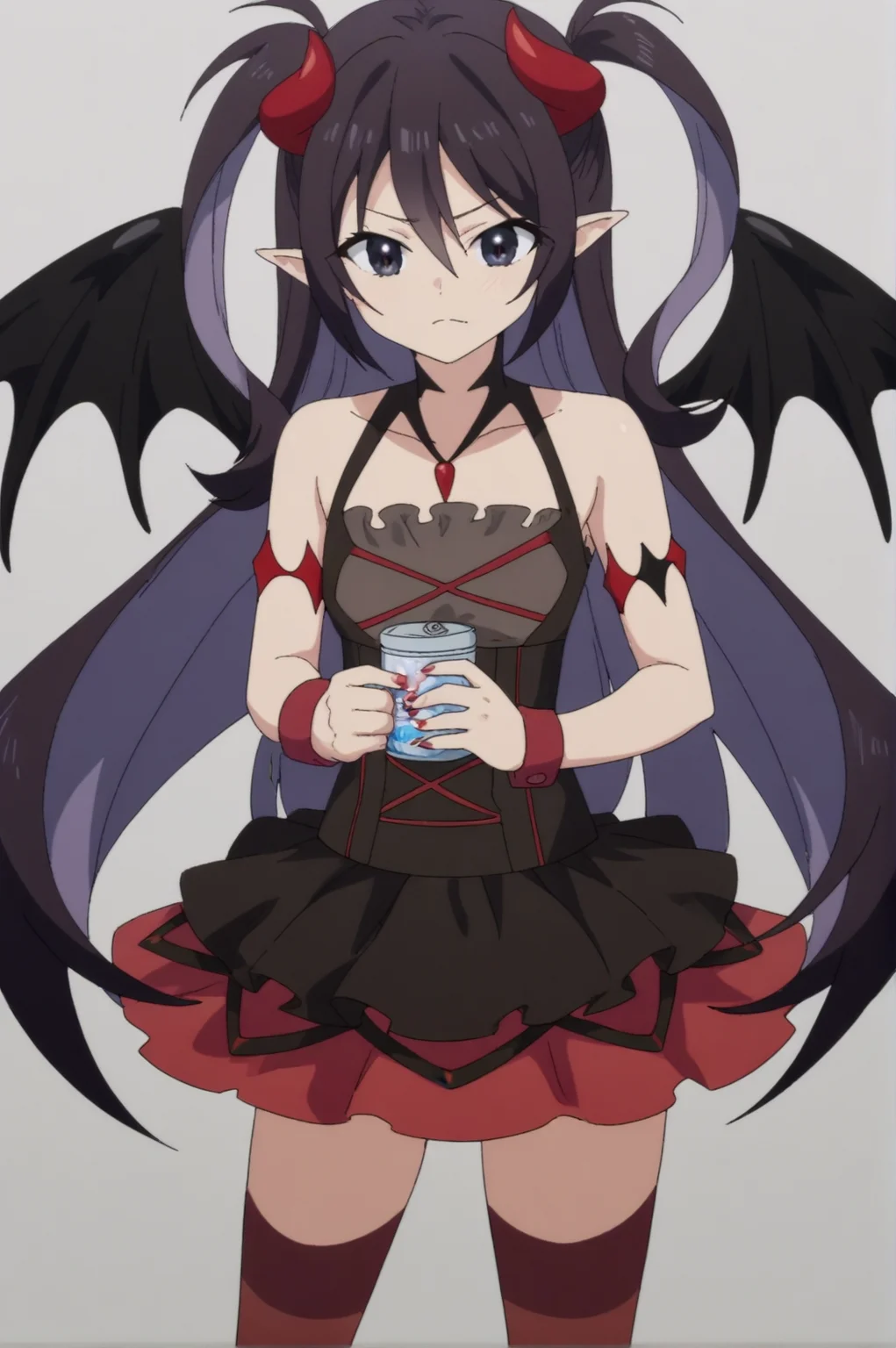 score_8_up, lucelia, demon girl, demon horns, demon wings <lora:Mob_kara_Hajimaru_Tansaku_Eiyuutan-Lucelia-PDXL:0.8> <lora:sdxl_lightning_4step_lora.safetensors:1.0>