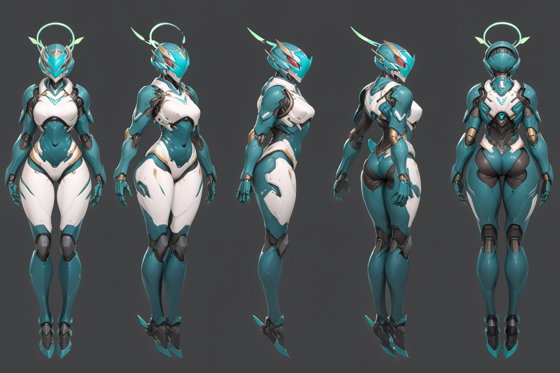 (GENERAL:0), mecha, robot, masterpiece, best quality, very aesthetic, absurdres, solo, standing,
(VIEWS:0),  full body character turnaround of mecha,
Multiple views of the same mecha,  (simple background, white background:1.2), multiple views, side view, back view, front view, 
,
mask, helmet,
(Creature Ref:0), 
Butterfly \(insect\)ï¼
(Mecha Ref:0), 
Chief \(Halo\),
plate armor, power suit, alien,
android, cybersuit, upper armor, mechanical arms, machinery, prosthesis,
(bodyshape:0), Maternal build body,
(clothing:0), (Cropped golf pants and collared shirt:0.6), 
(black  
holy  theme character design:1.1),
 <lora:MechTurnXLRemix_v1:.5>
 <lora:MechTurnXL_v1:.5>
<lora:ClothTurnXLRemix_v1-000004:.25>
 <lora:ClothTurnXL_v1-000004:0.25> 
<lora:CharTurnXL_v2:0.25>
 <lora:xl_more_art-full_v1:.25>,
 <lora:Alphonse Mucha Style:.1>, Alphonse Mucha Style page
 <lora:å½é£æç»SDXL:.1> 
 <lora:mecha:.2><lora:EnvyMechaGirlXL01:.5> <lora:EnvyMechaGirlXL02:.38>