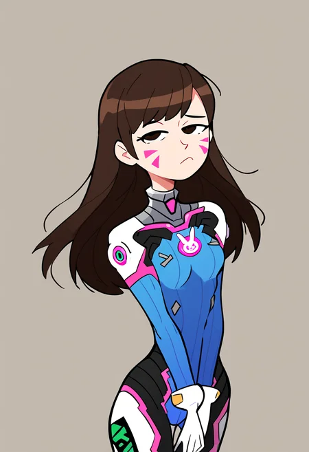 score_9_up, score_8_up, score_7_up, score_6_up, misconstyle, source_cartoon, rating_explicit, flat color, d.va_(overwatch), overwatch, 1girl, brown_hair, brown_eyes
, 1girl, solo, bodysuit, emphasis line, simple background, <lora:MisconStyle2-000013:1.2>