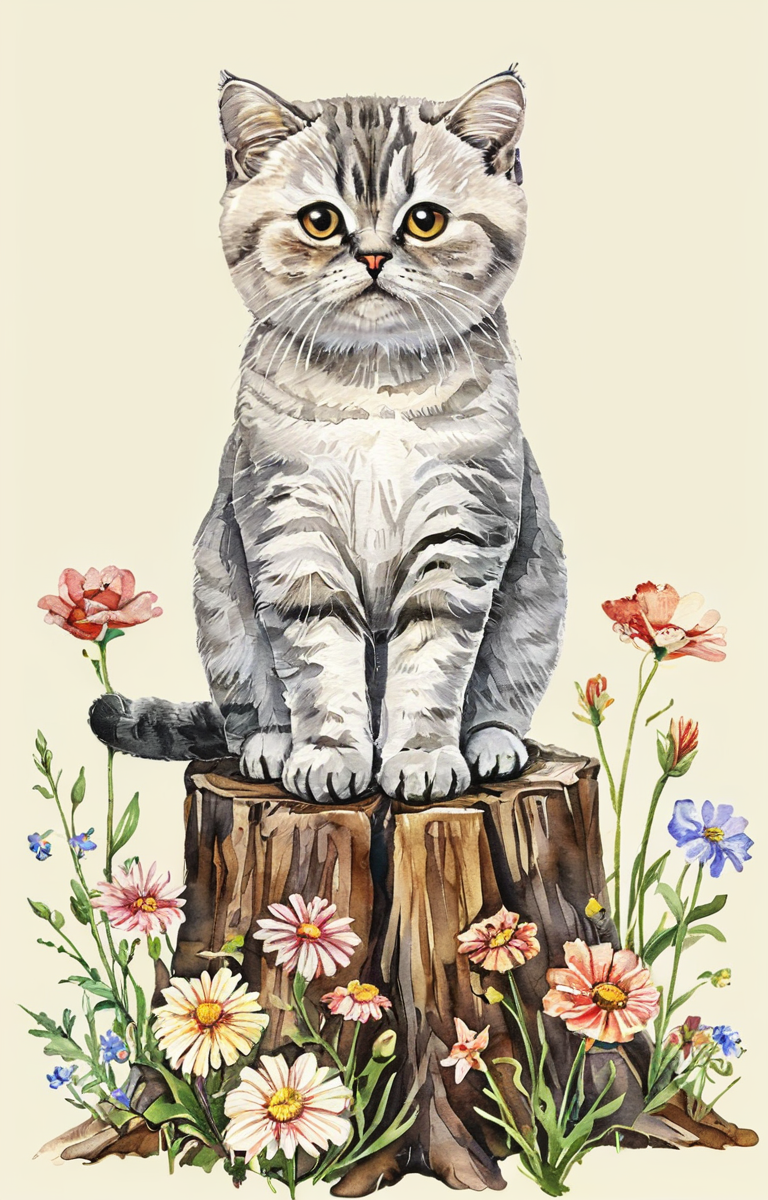 masterpiece,best quality,<lora:tbh31-sdxl:0.9>,illustration,cat animals