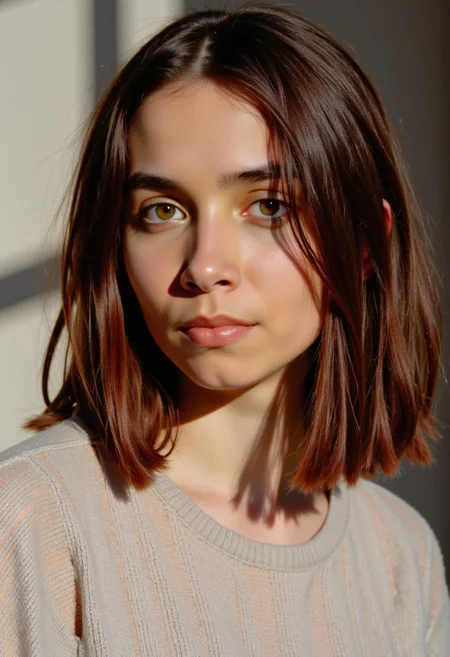 c41_hasselblad_portra400_FLUX, instagram photo an 20 y.o. french woman, happy & natural beauty, film grain, soft shadows