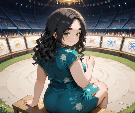 IllusP0s, PonyScores7, source_anime, ah1, IllustriousQual, interesting, exciting, spectacular, wonderful,
BREAK <lora:xl_more_art-full_v1:0.2>, <lora:aesthetic_anime_v1s:0.2>, <lora:EpicF4nta5yXL:0.2>, <lora:detailxl:0.2>, detailxl, <lora:Fant5yP0ny:0.2>, amazing quality, best aesthetic, absurdres, illustration, Volumetric_Lighting, ultra-detailed, very aesthetic, intricate details, best_quality
BREAK ((Man sitting, woman on lap, facing away, His hands caress her as she leans forward,)),
BREAK Stable_Yogis_PDXL_Positives, AS-Adult, <lora:Complicated fantasy portrait - XL Pony V2.0:0.2>, bad-hands-5, <lora:HDA_Detailer:0.3>, <lora:natsumi_style:0.5>, <lora:by_usakun-pony:0.4>, by usakun, <lora:Akina_Bbw_Style_-_PonyXL:0.2>, AkinBw, ((Slow Motion)),
BREAK 1girl, mature female, (curvy), round-chin, caucasian, <lora:ETO_OC_Illustrius:0.5>, eto_oc, skindentation, (plump), thick thighs, wide hips, busty, voluptuous, <lora:venus body PonyXL:0.3>, <lora:shinyskin2:0.2>, glistening skin, HDA_FatGirlXL,
BREAK ((<lora:future-0713:0.8>, crossover, china dress)),
BREAK (curly hair), long hair, (black hair:1.4), (parted hair:1.7), messy hair, kinky curls, <lora:hairdetailpxl:0.2>, hairdetailpxl,
BREAK (half green and brown eyes), (colorful eyes), (multicolored eyes), (downturned eyes:1.4), <lora:expressive eyes:0.2>, expressive eyes, <lora:eyedetailpxl:0.2>, eyedetailpxl, <lora:Eyes_High_Definition:0.2>, EyesHD, (round face:1.2), (thick eyebrows:1.3), (plump face), <lora:Round_face:0.2>, lips,
BREAK ((seductive expression, Lidded eyes, soft smile, inviting posture expression)), <lora:Expressive_H:0.2>, Expressiveh, <lora:Emotional_Anime_Expressions_PonyXL_Concept:0.2>, emotional, <lora:Best_Facial_Expression_LoRA_PONY:0.2>, looking at viewer, <lora:Detailed expressive EXEV style -XL Pony V1.0:0.2>, FaceDetail,
BREAK (((a vibrant festival venue, featuring live performances, decorated stages, enthusiastic crowds, festive decorations, rhythmic music))), <lora:Background Detailer - SDXL:0.8>, 4k, 8k, Ultra HD, Masterpiece, Best quality, Detailed background, <lora:Add_more_details_V2_XLpony:0.4> full_details,