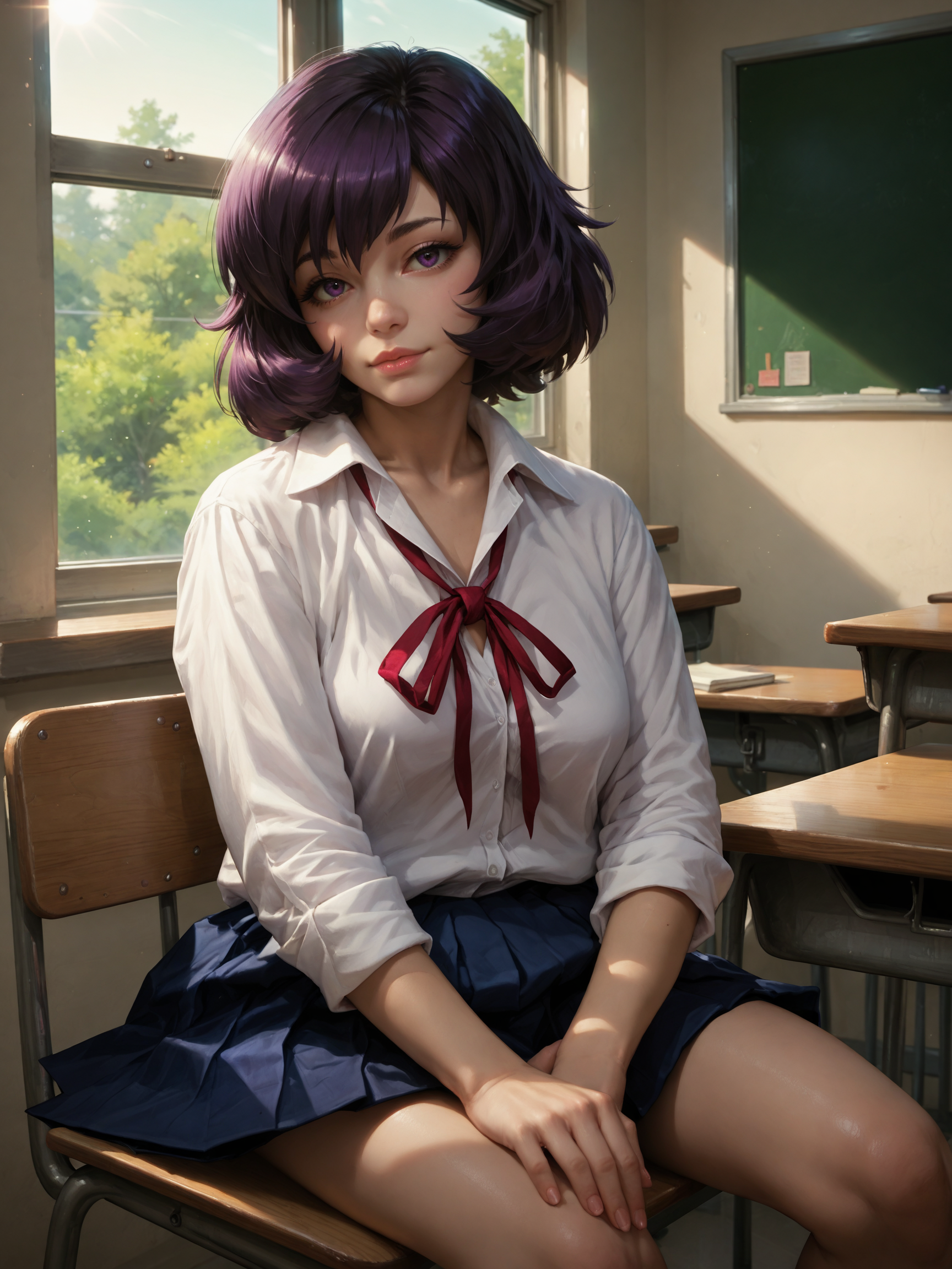 score_9, score_8_up, score_7_up, score_6_up, score_5_up, score_4_up, realistic,
1girl, yuruko <lora:yuruko_(jk_bitch)-PD-1.0:1>,
perfect lighting, well lit,
school uniform, sitting, school desk, looking at viewer, resting