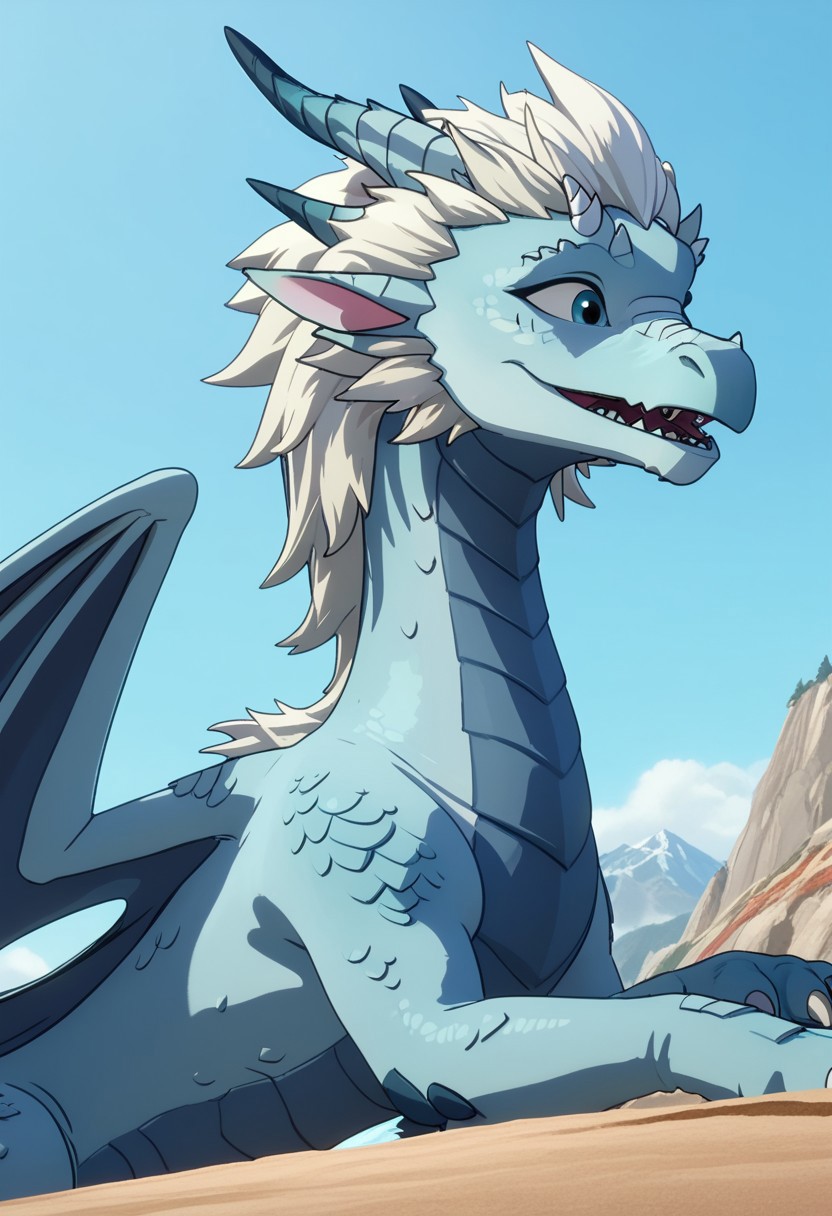 Score_9, Score_8, Score_7, TDPStyle, Zym, Blue Dragon, White Hair