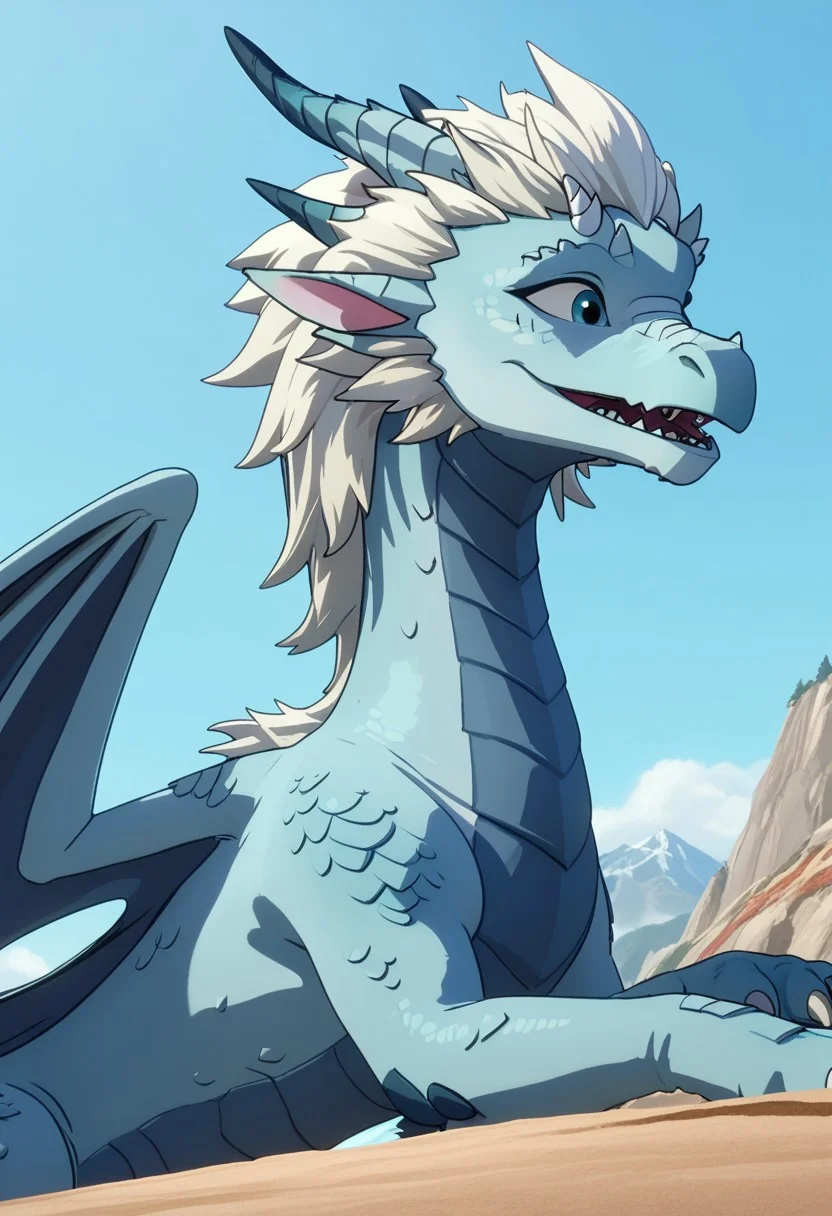 Score_9, Score_8, Score_7, TDPStyle, Zym, Blue Dragon, White Hair