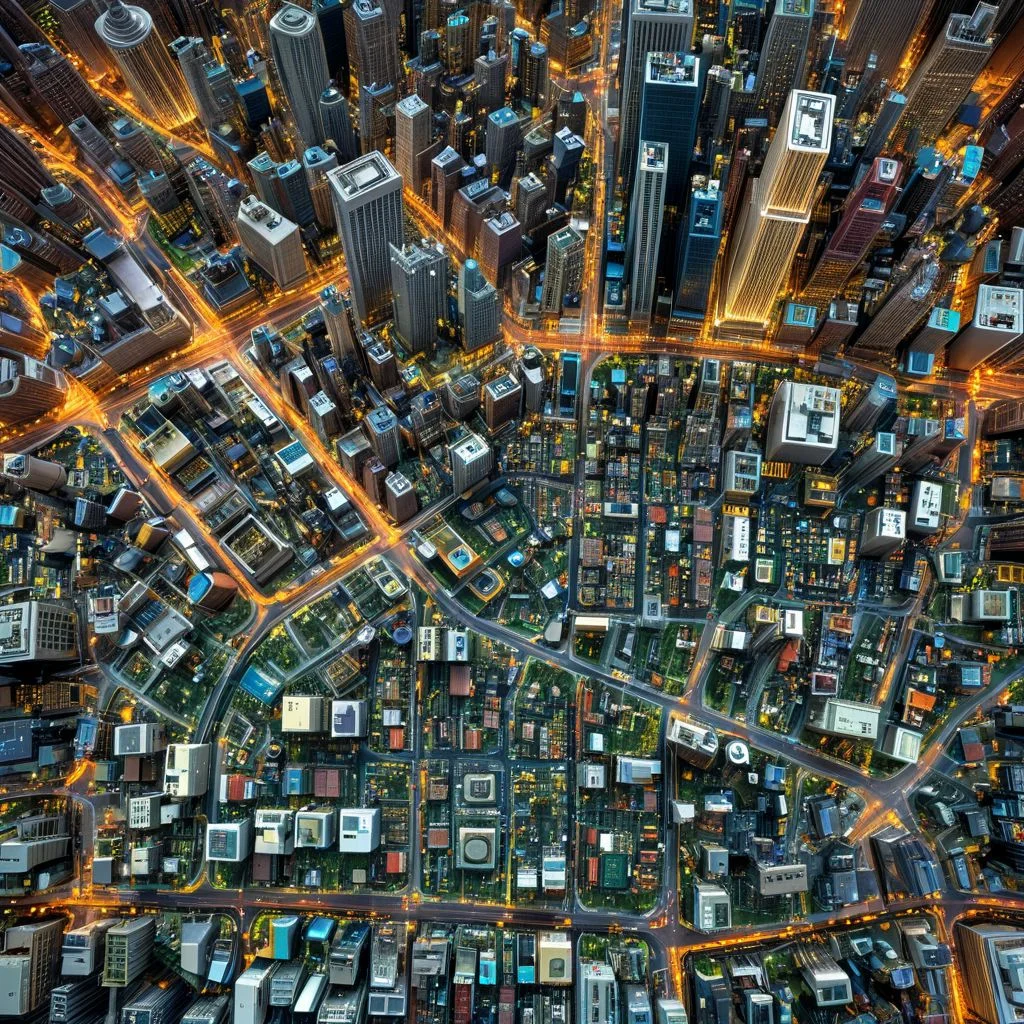 An award winning HDR photo from time magazine, closeup of a miniature mother board city, miniature new york city, empire state buulding, including roads in the form of cables, computer parts in the form of hospitals, schools, parks, libraries, (skyscrapers), restaurants, shops, coffee shops, offices, apartments, museums, bus stops, powerplants, with intense microscopic details, detailed micro city with capacitors, computer chips, transistors, wires, bokeh, intricate, intricate details, macro lens, (mini, miniature, realistic), mini\(ttp\), 8k, high quality, 4k, 32k,
(masterpiece,best quality, ultra_detailed, highres, absurdres:1.2, ispzxll)