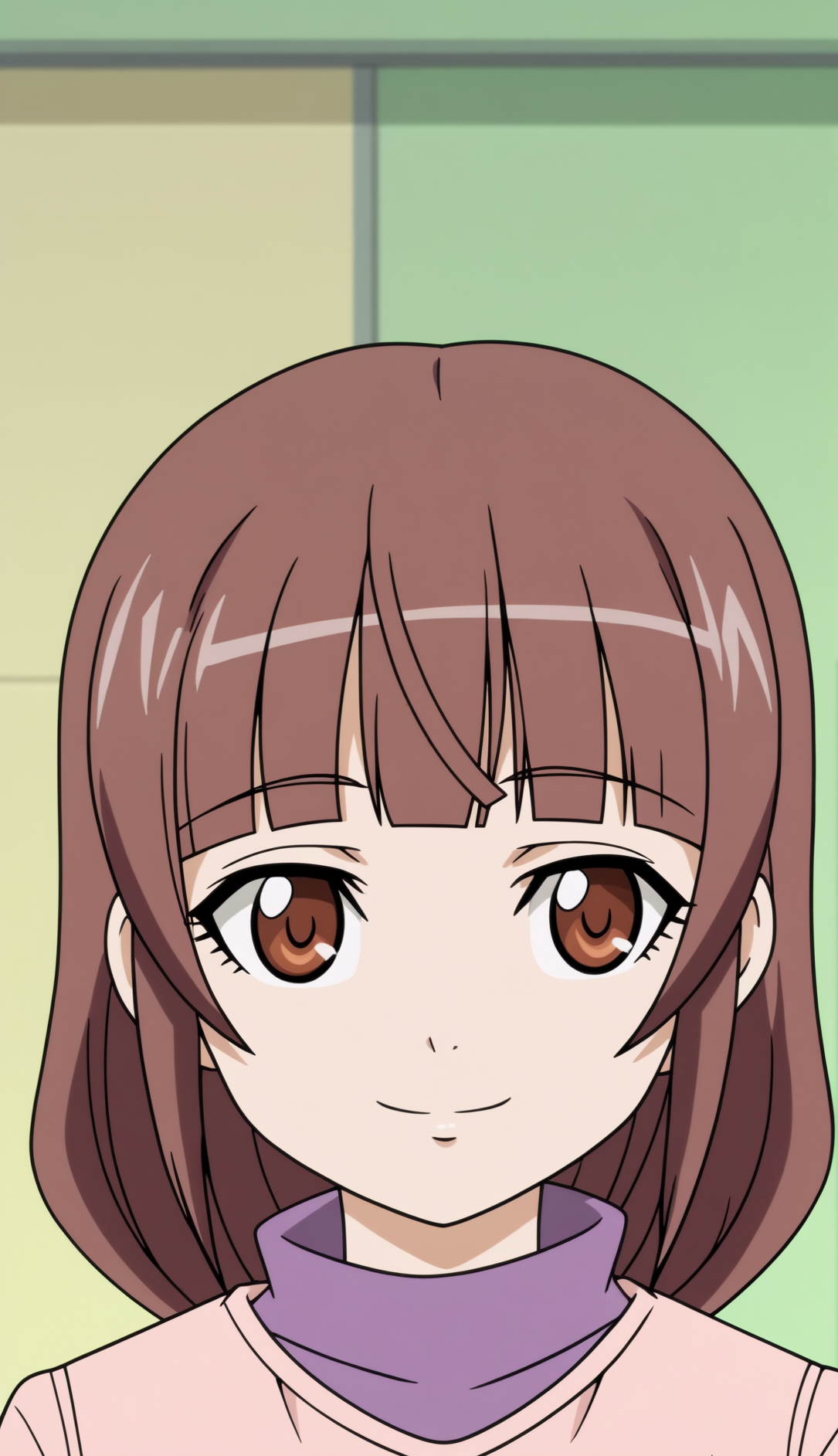 rating_safe,  anime screencap, consistent background,   Emiru Ikuno, light smile, upper body  <lora:Nozoki_Ana-Emiru_Ikuno-PDXL:0.8>,